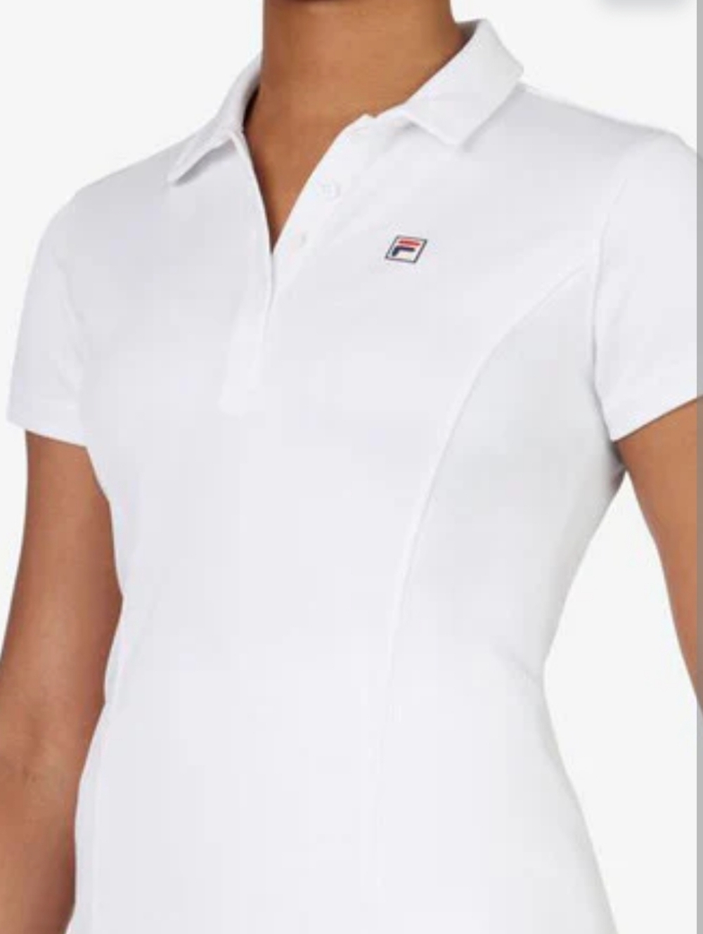 FILA Women's Tennis pique Polo Nwt White